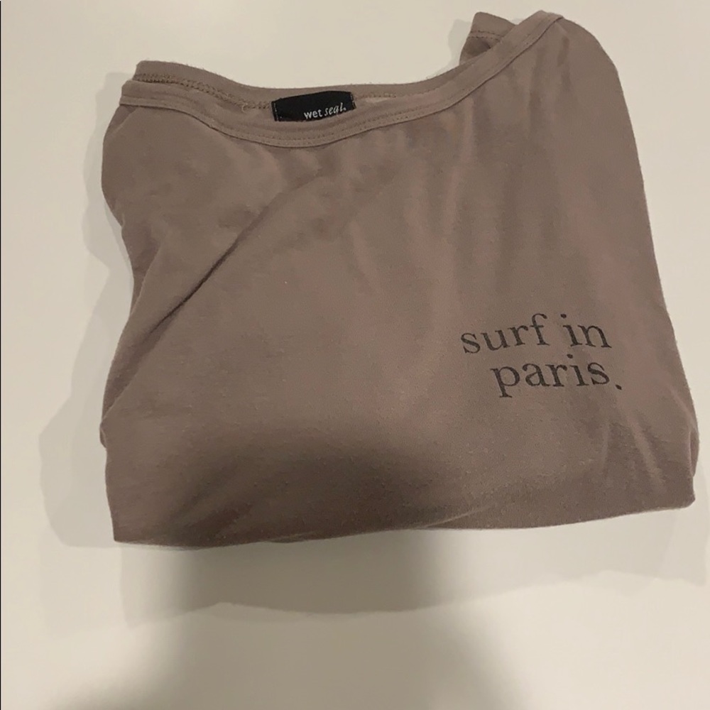 Wet seal basic flowy crop t-shirt size large!